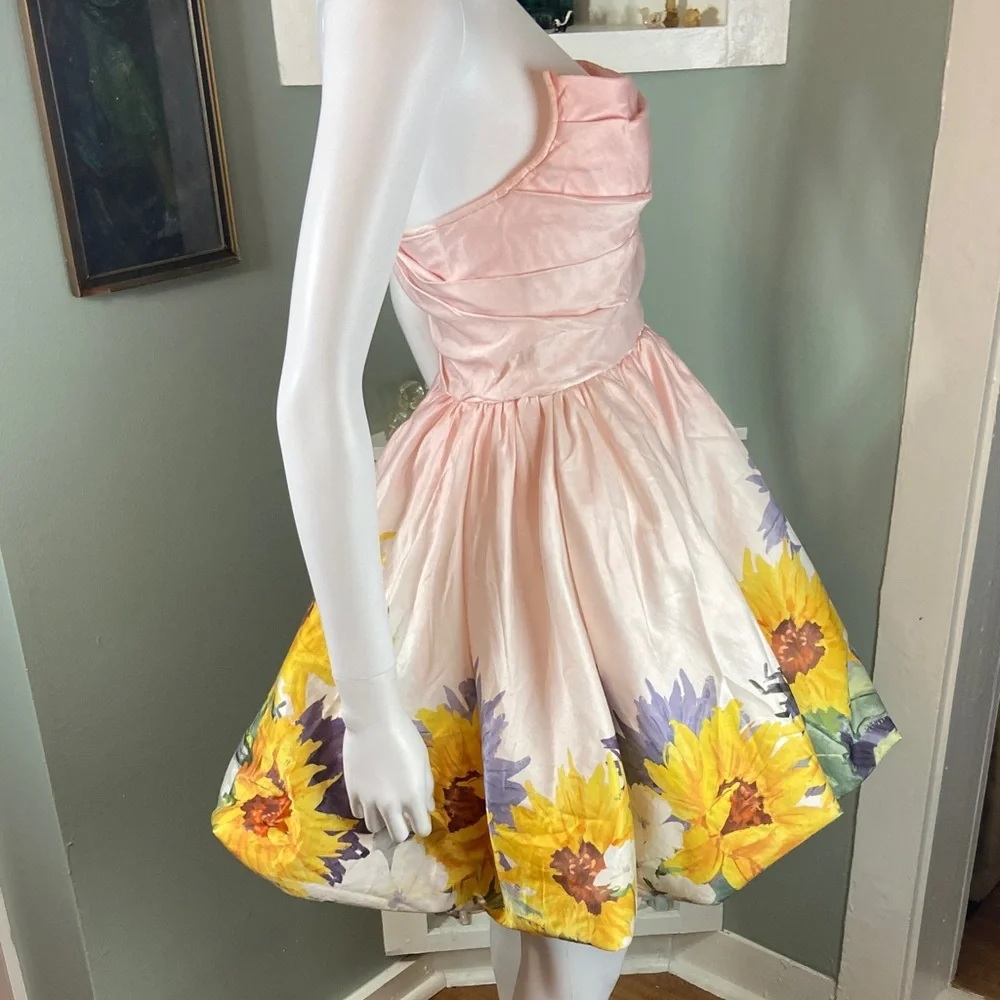 Floral Strapless Dress in Pink - Picture 12 of 16